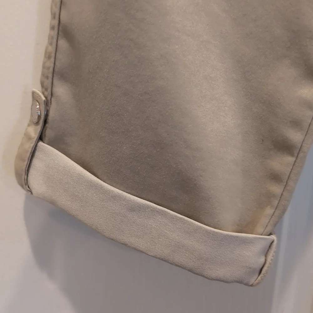White House Black Market Tan Classic Cotton Crop Pants